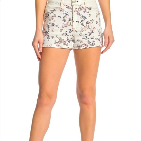 Rag & bone Ellie floral denim shorts white sz27 - Picture 1 of 4